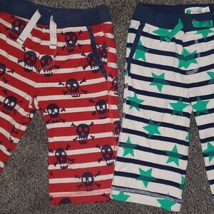 Mini Boden Sz 5 Striped Shorts - Red Skull & White Navy Star Styles